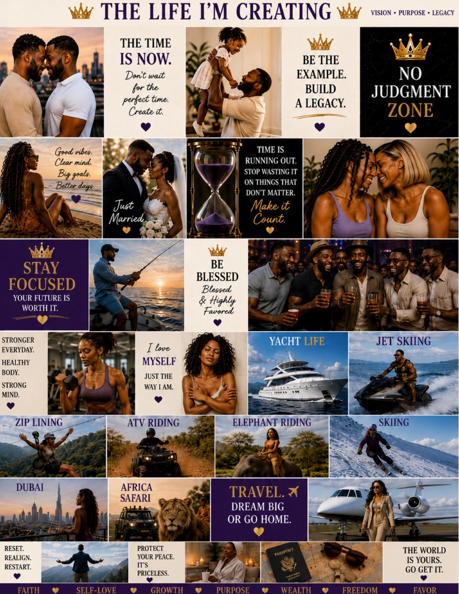 Crowned Vision Board Book preview page